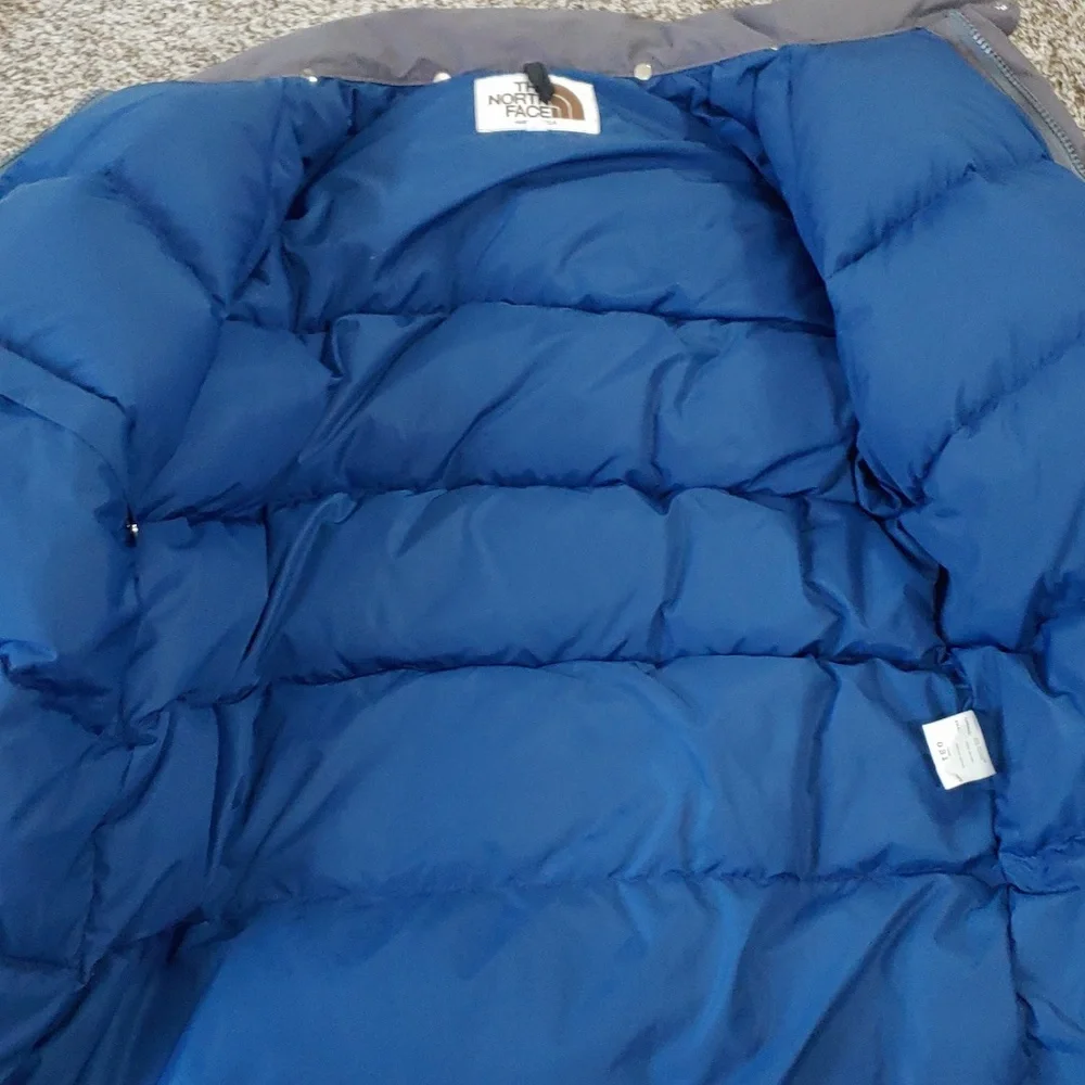 Vintage 90s North Face Goose Down Grey Puffer Coat Men's Size XL
